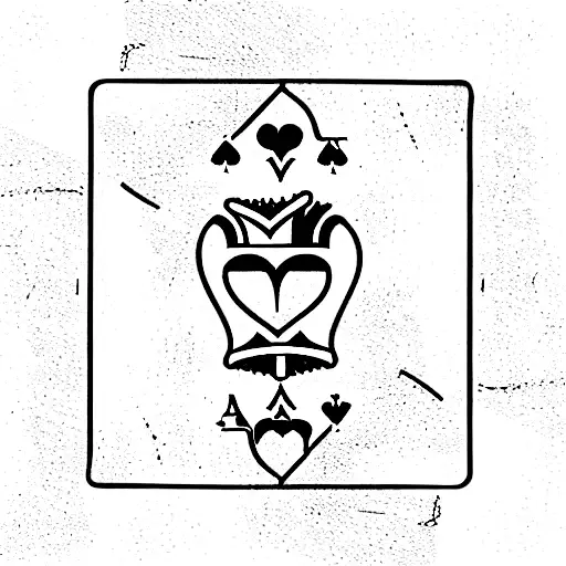 Two cards, Ace of spade and king of hearts  tattoo design idea