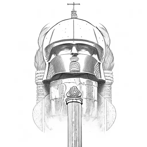 Roman soldier,How can man die better Than facing fearful odds, For the ashes of his fathers, And the temples of his gods tattoo design idea