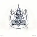 shiv with mantra tattoo design idea