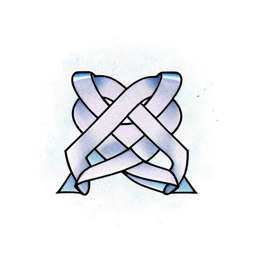 breast cancer ribbon tattoo design idea