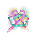 breast cancer ribbon tattoo design idea