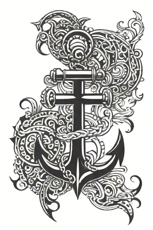 anchor tattoo design idea