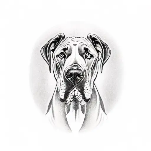 great dane tattoo design idea