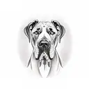 great dane tattoo design idea
