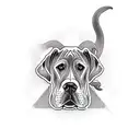 great dane tattoo design idea
