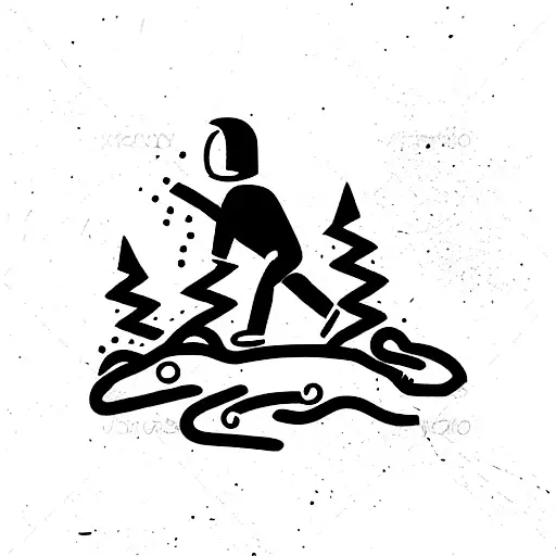 Man Pushing Rock tattoo design idea