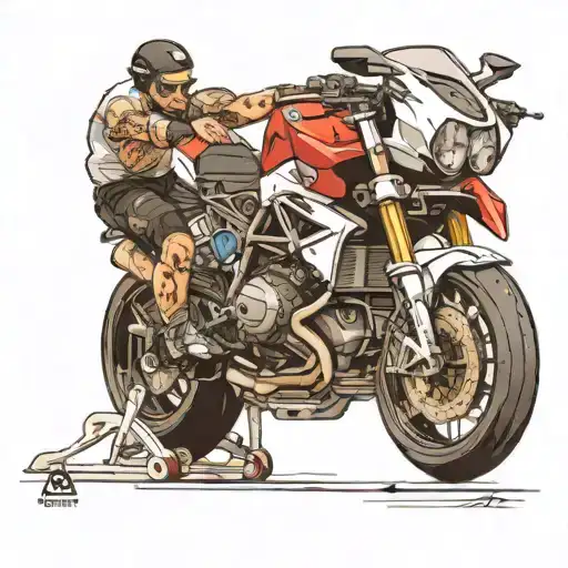 bmw Ducati crossfit athlete lifting tattoo design idea