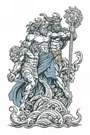 Poseidon and Zeus tattoo design idea