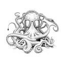 scuba diver with octopus tattoo design idea