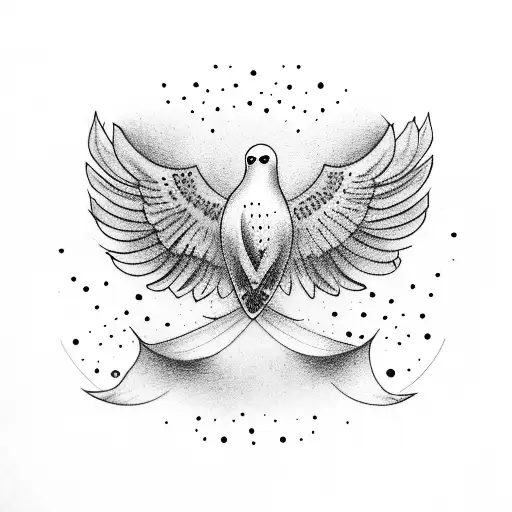 dove, love let go, love tattoo design idea