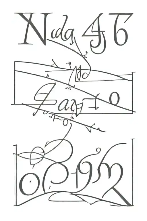August 4 1946 roman numerals and Jeannie Kramer in cursive  tattoo design idea