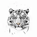 Tiger with a warrior or something related to fighting or MMA tattoo design idea