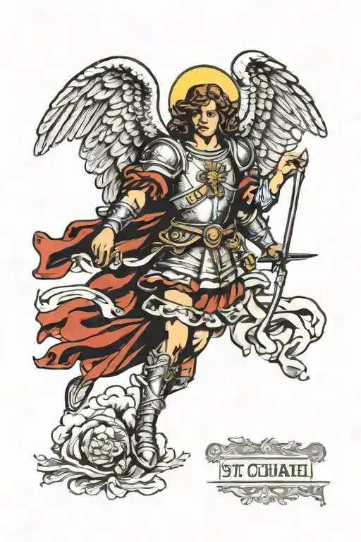 St. Micheal The Archangel tattoo design idea