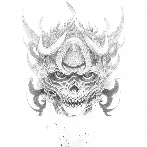 japanese devil tattoo design idea