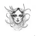 Flame Lily with Carpentry Supplies tattoo design idea