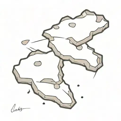 crumbling cookie tattoo design idea
