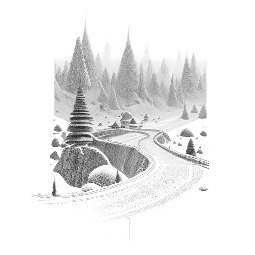 The Road Not Taken tattoo design idea