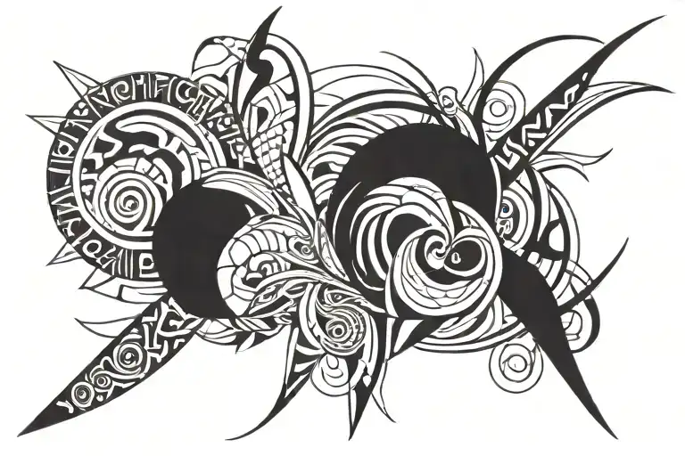 signature incorporated tattoo design idea