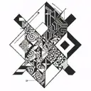 signature incorporated into the design  tattoo design idea