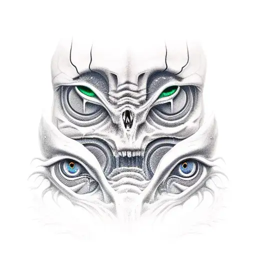 Enigmatic creatures lurking in the shadows tattoo design idea