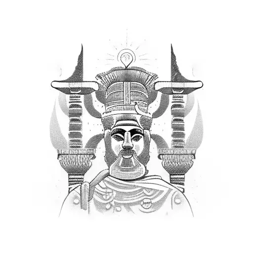 ancient history of persepolis tattoo design idea