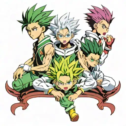 gon freecss, killua, hisoka anime hunterxhunter tattoo design idea