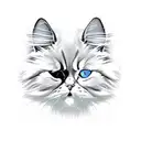 persian cat  tattoo design idea