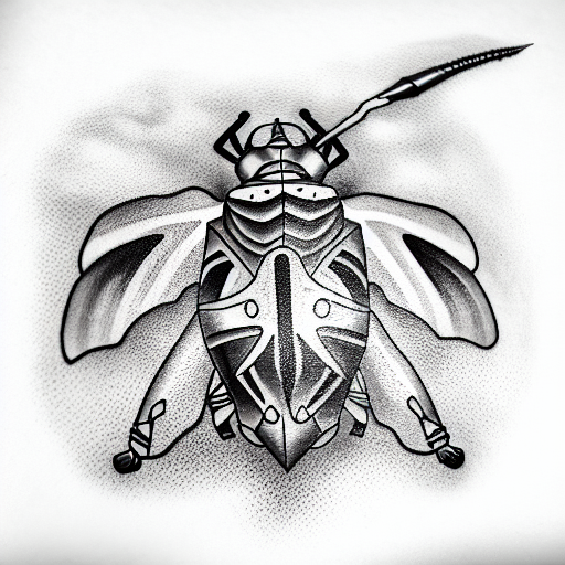 Serbian kosovo warrior bettle tattoo design idea