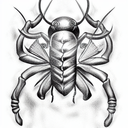 Serbian kosovo warrior bettle tattoo design idea