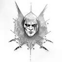 a tattoo with a style from the movie "The Crow" Rain Clouds with crows saying "it can't rain all the time" tattoo design idea