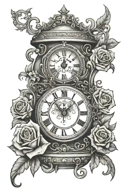 The gift of time waits for no one long  tattoo design idea