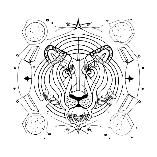 Constellation Leo  tattoo design idea