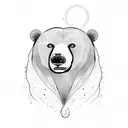 bear with cub tattoo design idea