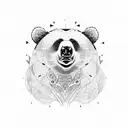 bear with cub tattoo design idea
