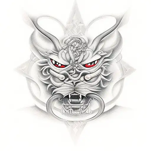 ojo viendo el infierno  tattoo design idea