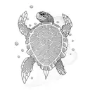 turtle with flowers sleeve tattoo tattoo design idea