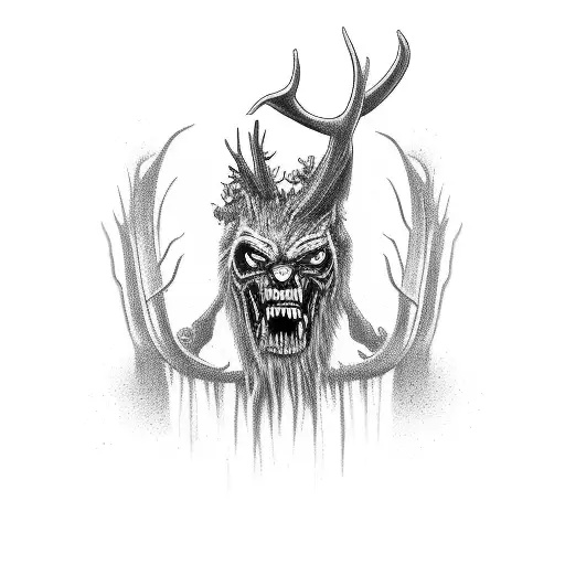 wendigo tattoo design idea