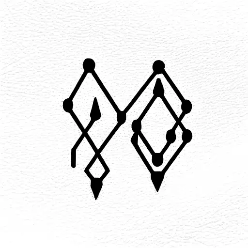 feminine chemical structure oxytocin with names Cooper and Finn tattoo design idea