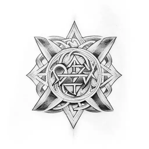 tarot cards, norse runes, nature, dance, full arm sleeve tattoo design idea