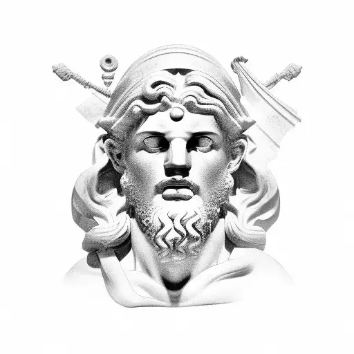 Greek statue tattoo design idea