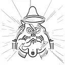 shadow of 3 men slaking together  tattoo design idea