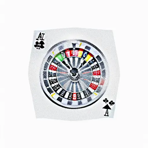 roulette wheel, black jack table, horse racing, all thing gambling tattoo design idea