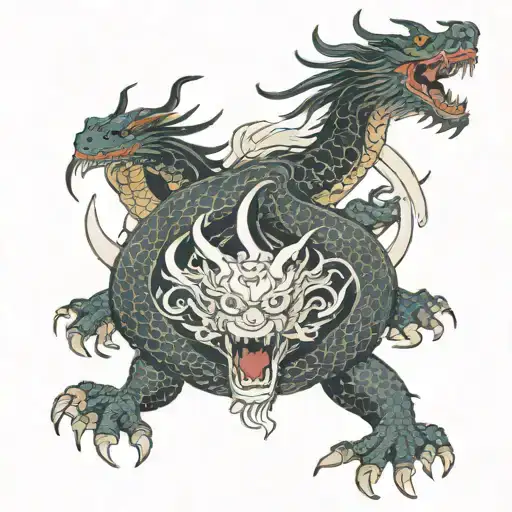 a dragon resurrected king tattoo design idea