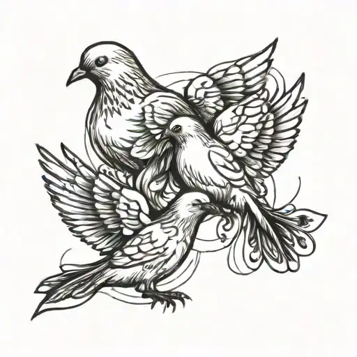 make three doves tattoo  tattoo design idea