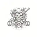 grease monkey tattoo design idea