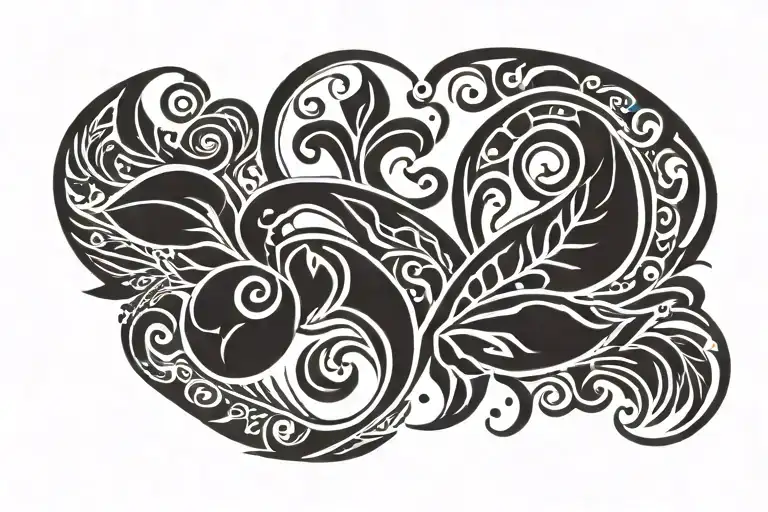 Traditional Maori tattoo involes the word Ivy tattoo design idea