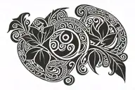 Traditional Maori tattoo involes the word Ivy tattoo design idea