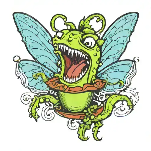 Venus fly trap tattoo design idea