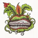 Venus fly trap tattoo design idea