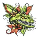 Venus fly trap tattoo design idea